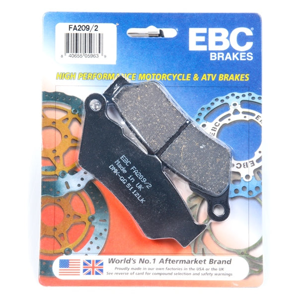 EBC - Front or Rear brake pads (FA209/2) - Aprilia BMW KTM Husqvarna Ducati Moto Guzzi Triumph