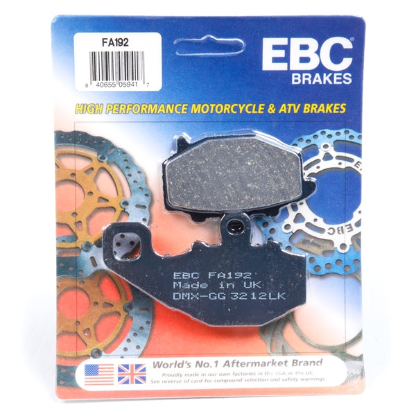 EBC - “X” Series Moto-X Sport & Enduro Brake Pad Organic - REAR (FA192)