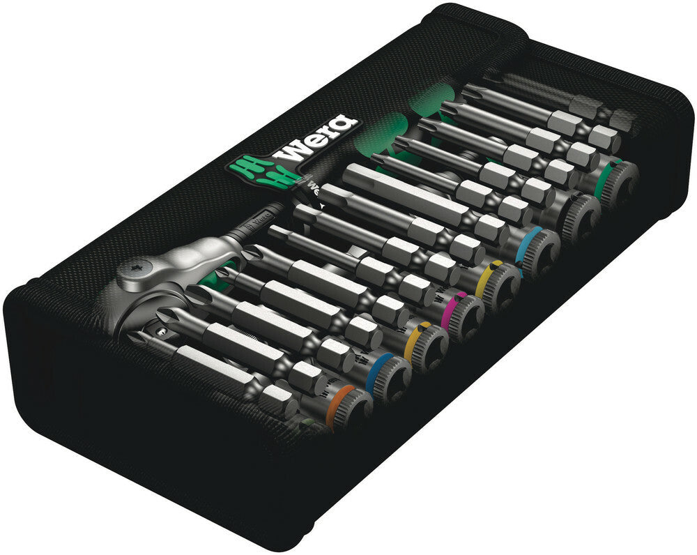 Wera Tools - 8100 Sa 6 Zyklop Speed Ratchet Set 1/4 28 Pcs Ratchet Set 1/4" Drive Metric - 05004016001