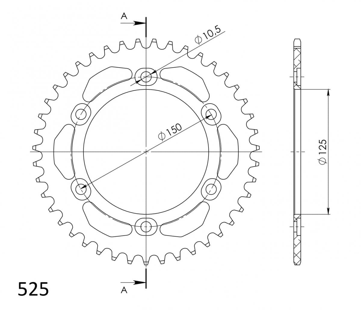 Supersprox - Rear Aluminum Sprocket for KTM 950/990/1090/1150/1290