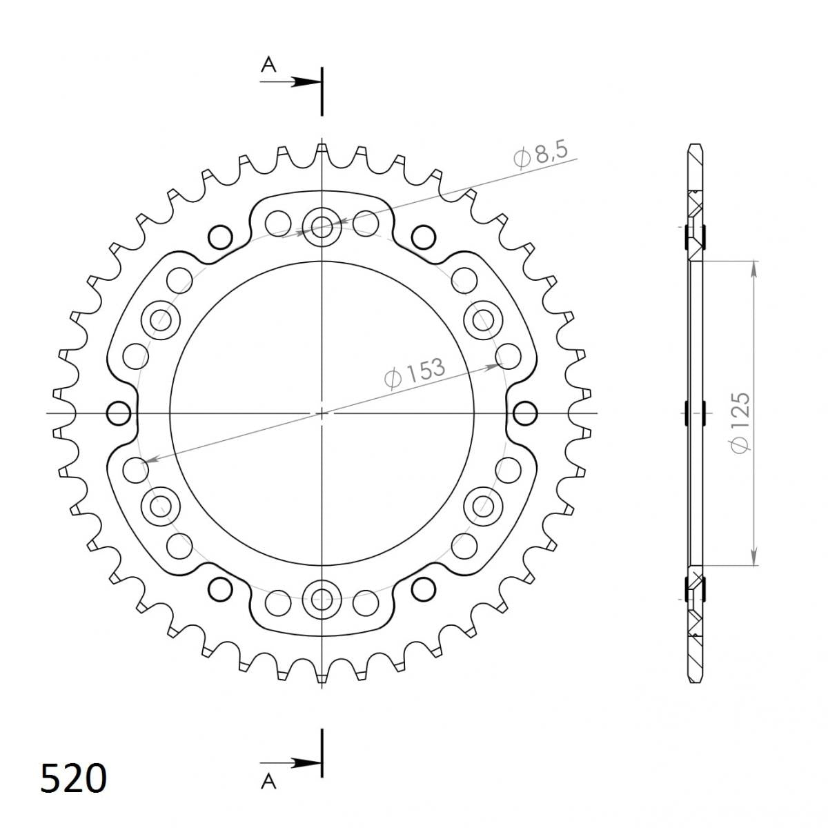 Supersprox - MX Stealth Rear Drive 42 Tooth Sprocket for Honda (RST-210:42)