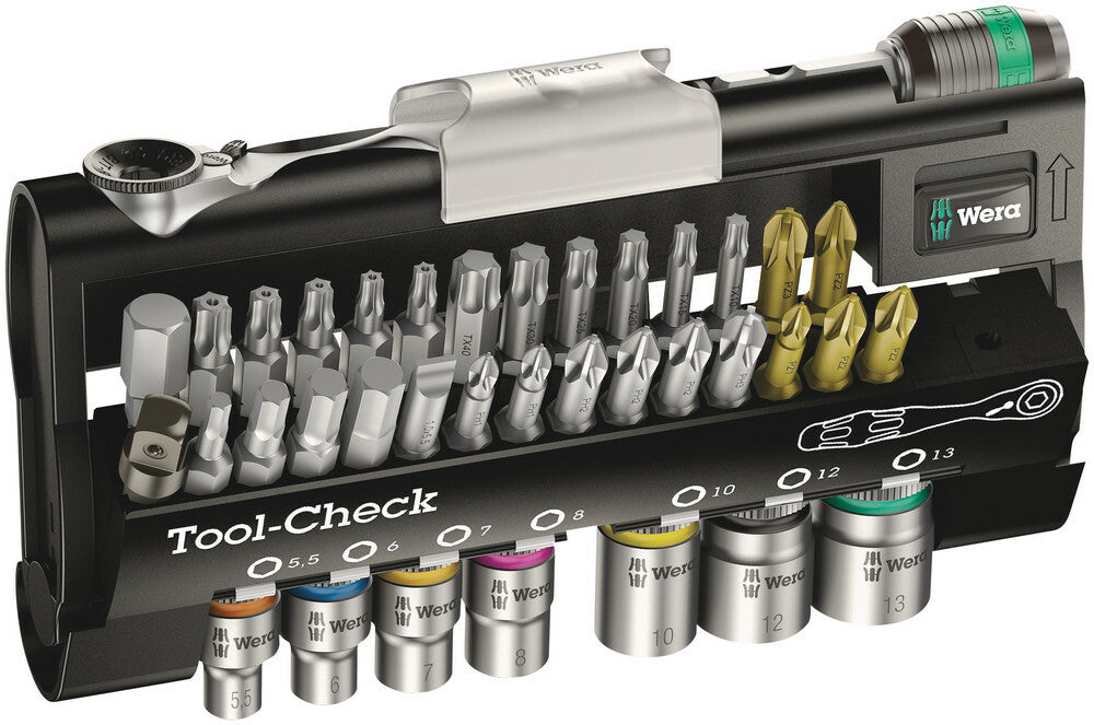 Wera Tools - Tool-Check 1 Bits Assortment With Ratchet + Sockets - 05073220001
