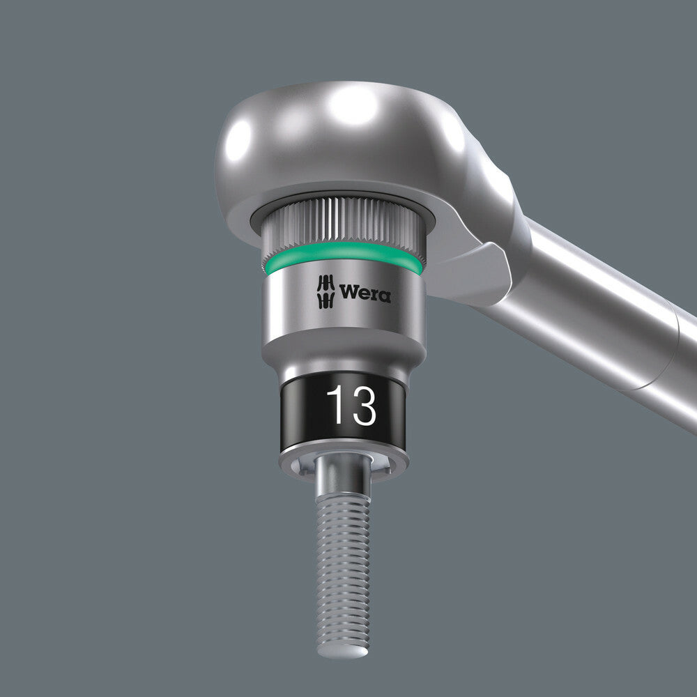 Wera Tools - 8100 Sa 12 Hf Zyklop Metal Ratchet Set Push-Through Square, 1/4" Drive, Holding Function - 05003756001