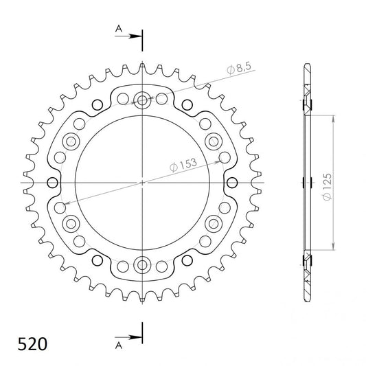 Supersprox - MX Stealth Rear Drive 42 Tooth Sprocket for Honda (RST-210:42)
